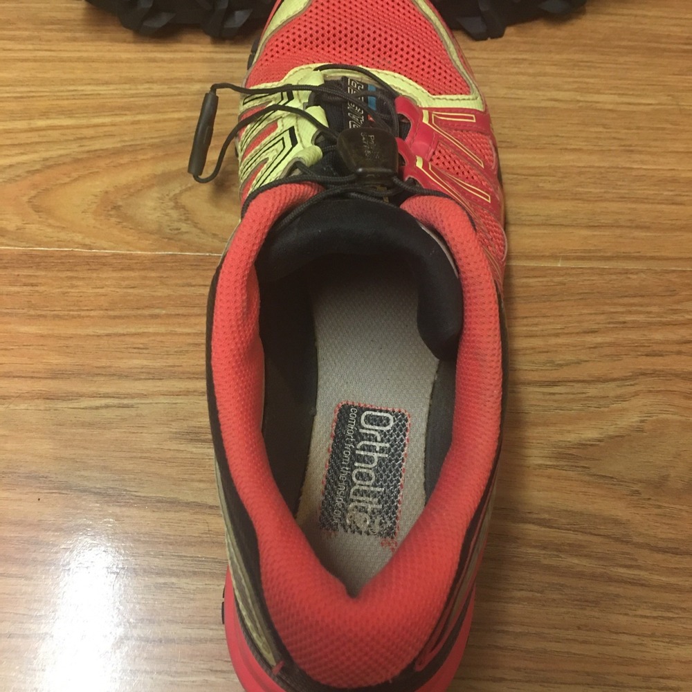 Salomon Fellraiser Black Red Hiking Trainers Gym Comfort Women's Size 8.5 - Picture 7 of 16